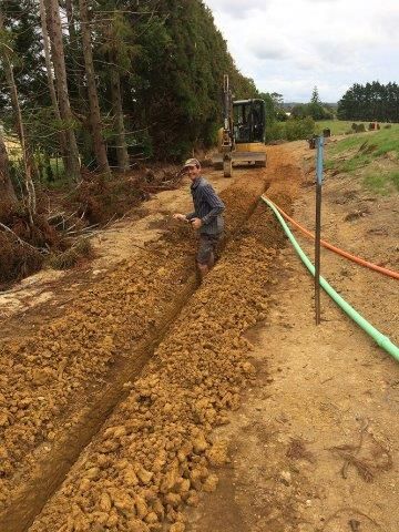 Installation of service trenches